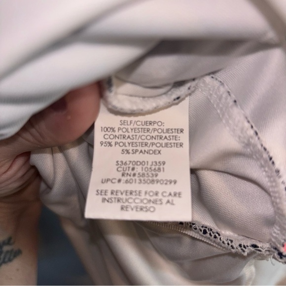 Striped Navy and White Kids Dress with Pink Accents - Picture 4 of 5